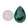 Cherry Tree Beads Malachite approx. 16x26-19x31mm Top Side Drilled Teardrop Pendant with a Flat Back - 1 per bag 