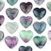Cherry Tree Beads Fluorite 38x39mm Heart Specimen 