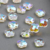 Cherry Tree Beads Crystal 10mm Clear Rainbow Faceted Clover Beads - 8 inch strand 