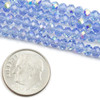 Cherry Tree Beads Crystal 3x4mm Light French Blue Faceted Rondelle Beads with AB finish - 15 inch strand 