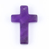 Cherry Tree Beads Amethyst 20.5x30mm Top Drilled Cross Pendant - 1 per bag 