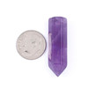Cherry Tree Beads Amethyst 10x35.5mm Flat Top, Top Drilled Single Terminated Hexagonal Point Pendant - 1 per bag 