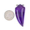 Cherry Tree Beads Amethyst 18x40mm Top Side Drilled Flat Back Dagger Pendant - 1 per bag 