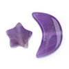 Cherry Tree Beads Amethyst 9mm Star and 9x15mm Moon Beads - 1 set per bag 