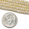 Cherry Tree Beads Crystal 2.5x3mm Opaque Champagne Bubbles Faceted Rondelle Beads with AB finish - 15 inch strand 