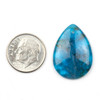 Cherry Tree Beads Apatite 18x25mm Front-to-Back Top Drilled Teardrop Pendant with a Flat Back - 1 per bag 