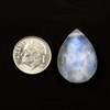 Cherry Tree Beads Blue Moonstone 15x20mm-19x23mm Top Side Drilled Teardrop Pendant with a Flat Back - 1 per bag 