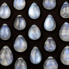 Cherry Tree Beads Blue Moonstone 15x20mm-19x23mm Top Side Drilled Teardrop Pendant with a Flat Back - 1 per bag 