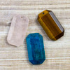 Gemstone 15x28mm Front-to-Back Top Drilled Faceted Rectangle Pendant - 1 per bag