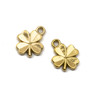 Cherry Tree Beads 18k Gold Plated Stainless Steel 8x10mm Four Leaf Clover Charms - 2 per bag 