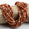 Cherry Tree Beads BOGO Carnelian 3.5mm Faceted Round Beads - 15 inch strands 