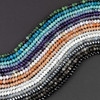 gently flattened rondelle silhouette with delicate facets that catch and reflect the light, adding lovely texture and dimension to jewelry designs