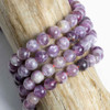 Lepidolite 8mm Round Beads - 15 inch strand