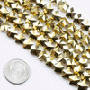 Glass 8mm Gold Star Beads - 8 inch strand
