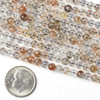Cherry Tree Beads Copper Rutilated Quartz 4mm Round Beads - 15 inch strand 