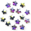 Crystal 13mm Golden Purple Rainbow Faceted Star Beads - 8 inch strand