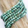 African Turquoise Grade A 4mm Round Beads - 15 inch strand