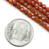 Cherry Tree Beads BOGO Red Agate 3mm Faceted Round Beads - 15 inch strands 