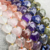Cherry Tree Beads Gemstone 14mm Faceted Heart Beads - 8-inch strand 