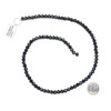 Cherry Tree Beads 4.5x6mm Opaque Midnight Black Faceted Rondelle Beads - Approx. 15 inch strand 