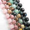 Cherry Tree Beads Natural Gemstone 6mm Faceted Cube Beads - 8 inch strand Group Pic