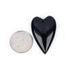 Gemstone 20x30mm Heart Pendant with Coin for Size