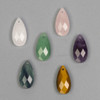 Cherry Tree Beads Gemstone 12x24mm Faceted Teardrop Pendant - 1 per bag 