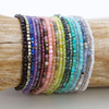 Multicolored beads made of natural gemstones