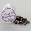 Onyx and Blackberry Crystal Bead Designer Collection, black bead mix with flashes of gold, green, red, and purple