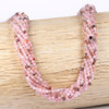 Cherry Tree Beads BOGO Peach Moonstone, with Black Rutilated, Red Inclusion, & Rose Quartz 2mm Faceted Round Beads - 15 inch strand