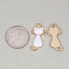 Cherry Tree Beads Enameled Gold Pewter 22x12mm Cat Charm- 2 per bag 