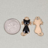 Cherry Tree Beads Enameled Gold Pewter 22x12mm Cat Charm- 2 per bag 