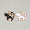 Cherry Tree Beads Enameled Gold Pewter 13x14mm Cat Charm- 2 per bag 
