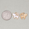 Cherry Tree Beads Enameled Gold Pewter 13x14mm Cat Charm- 2 per bag 