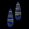 Cherry Tree Beads Lapis 13x40mm Teardrop Front Drilled Pendant Pair - 2 per bag 