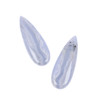 Cherry Tree Beads Blue lace Agate 13x37mm Teardrop Front Drilled Pendant Pair - 2 per bag 