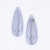 Cherry Tree Beads Blue lace Agate 13x37mm Teardrop Front Drilled Pendant Pair - 2 per bag 