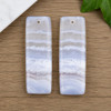 Cherry Tree Beads Blue lace Agate 13x38mm Rectangle Front Drilled Pendant Pair - 2 per bag 