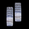 Cherry Tree Beads Blue lace Agate 13x38mm Rectangle Front Drilled Pendant Pair - 2 per bag 