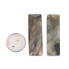 Cherry Tree Beads Blue Labradorite 12x39mm Rectangle Front Drilled Pendant Pair - 2 per bag 