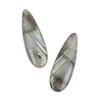 Blue Labradorite 13x40mm front drilled teardrop pendant pair with natural blue flash and polished finish for jewelry making