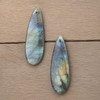 Cherry Tree Beads Blue Labradorite 13x40mm Teardrop Front Drilled Pendant Pair - 2 per bag 