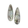 Cherry Tree Beads Blue Labradorite 13x40mm Teardrop Front Drilled Pendant Pair - 2 per bag 