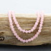 pink 4mm Faceted Round Beads