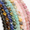 Cherry Tree Beads Gemstone 6mm Faceted Heart Beads - 8 inch strand 