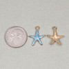 Cherry Tree Beads Enameled Gold Pewter 14x17mm Starfish Charm - 2 per bag 