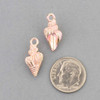 Cherry Tree Beads Enameled Gold Pewter 9x20mm Conch Shell Charm - 2 per bag 