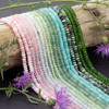 rondelle gemstone beads in pinks, greens, and blues