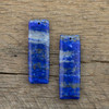 Cherry Tree Beads Lapis 14x40mm Rectangle Front Drilled Pendant Pair - 2 per bag 
