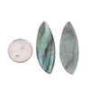 Cherry Tree Beads Blue Labradorite 14x39mm Marquise Front Drilled Pendant Pair - 2 per bag 